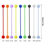 Lot de 10 attaches de c�ble magn�tiques en silicone, organiseur de c�bles r�utilisables, pinces torsad�es, ...