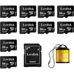 Lot de 10 cartes micro sd 64go u3 v30 a1 classe 10 vidéo 4k pour drones, dashcams et appareils android ... Lot de 10 cartes micro sd 64go u3 v30 a1 classe 10 vidéo 4k pour drones, dashcams et appareils android ...