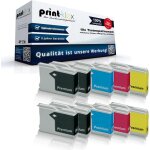 Lot de 10 cartouches d'encre compatibles pour brother lc970 lc1000 mfc 235c mfc 240c mfc 260c mfc 465cn ...