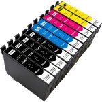 Lot de 10 cartouches d'encre compatibles epson t129 e129 pour stylus office sx420w sx425w sx435w sx440w ...