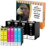 Lot de 10 cartouches d'encre t1301 - t1304 compatibles avec epson t1301 t1302 t1303 t1304 pour stylus ...
