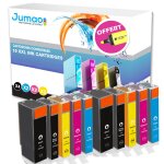 Lot de 10 cartouches jet d'encre type jumao compatibles pour canon pixma mg6150 + fluo offert