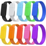 Lot de 10 cls usb 2. 0 multicolores 16 go pour bracelet - portable et abordable - colore pour la journe ...