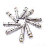 Lot de 10 connecteurs bnc mles pour cble coaxial rg - 59, extrmit en laiton, sertissage, vis de cble, ...