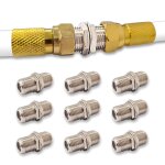 Lot de 10 connecteurs f en alliage de zinc - raccord satellite - adaptateur polyvalent pour cble coaxial, ...