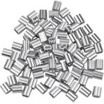 Lot de 100 manchons en aluminium, embouts de cbles mtalliques, pinces  sertir en aluminium avec doubles ...
