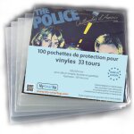 Lot 100 pochettes pour vinyle 33t, 100 microns Lot 100 pochettes pour vinyle 33t, 100 microns