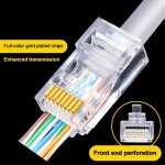 Lot de 100 prises modulaires rj45 8p8c pour r�seau lan cat5, connecteurs de c�bles ethernet