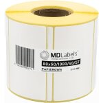 Lot de 1000 tiquettes autocollantes en papier transfert thermique blanc 80x50 mm