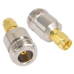 Lot de 2 adaptateurs pour antenne coaxial rf type n femelle � sma m�le connecteur c�ble coaxial pour ...