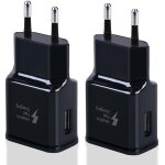 Lot de 2 adaptateurs de charge rapide usb pour samsung s22 s21 s20 s10 s10e s6 s7 s8 s9 / edge / plus ...