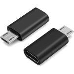 Lot de 2 adaptateurs micro usb vers usb c mle vers usb c femelle otg compatibles avec galaxy s7 / s7 ...