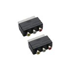 Lot de 2 adaptateurs pritel av mle 3rca pour ps4 tv dvd[z113]