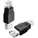 Lot de 2 adaptateurs rj11 vers usb - ligne téléphonique 6p4c mâle vers usb a femelle - 4 broches - interface ... Lot de 2 adaptateurs rj11 vers usb - ligne téléphonique 6p4c mâle vers usb a femelle - 4 broches - interface ...