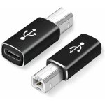 Lot de 2 adaptateurs usb c femelle vers imprimante m�le - connecteur usb de type c vers usb b - prend ...