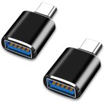 Lot de 2 adaptateurs usb - c vers usb - a, convertisseur thunderbolt 4 otg pour iphone 15 max, mac book ...