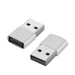 Adaptateurs usb - c vers usb pour le transfert de donn�es et chargement, pack de 2 argent