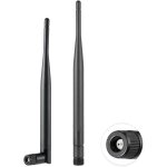 Lot de 2 antennes wifi double bande 2, 4 ghz 5 ghz 5, 8 ghz antenne mâle sma 6 dbi 19 cm pour routeur ... Lot de 2 antennes wifi double bande 2, 4 ghz 5 ghz 5, 8 ghz antenne mâle sma 6 dbi 19 cm pour routeur ...