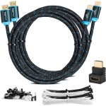 Lot de 2 cbles 3m hdmi 2. 0  haut dbit avec ethernet, 30 awg, supportent totalement les canaux 3d ...