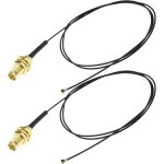 Lot de 2 cbles d'antenne ipex 4 vers rp - sma compatibles avec intel ax200ngw 8265ac 8265ngw 7265ac ...