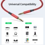 Lot de 2 câbles auxiliaires 3, 5 mm en nylon tressé pour voiture, casque, iphone, ipad, ipod, samsung, ... Lot de 2 câbles auxiliaires 3, 5 mm en nylon tressé pour voiture, casque, iphone, ipad, ipod, samsung, ...