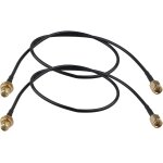 Lot de 2 câble d'extension d'antenne rp - sma mâle vers rp - sma femelle rg174 câble coaxial 50 cm pour ... Lot de 2 câble d'extension d'antenne rp - sma mâle vers rp - sma femelle rg174 câble coaxial 50 cm pour ...