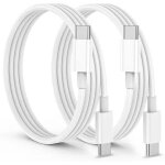 Lot - 2 câble usb - c vers usb - c 2m pour iphone 17 pro max / 17 pro / 17 air / 17 - blanc - efconnection ... Lot - 2 câble usb - c vers usb - c 2m pour iphone 17 pro max / 17 pro / 17 air / 17 - blanc - efconnection ...
