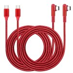 Lot de 2 cbles usb c vers usb c, 60 w de type c, a angle droit, charge rapide pour tlphone 16 / 15 ...