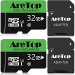 Lot de 2 cartes mmoire micro sd 32 go avec 2 adaptateurs microsdhc uhs - i classe 10 u1 c10 full hd ...