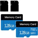 Lot de 2 cartes micro sd 128 go avec adaptateur, carte m�moire tf cat 10, mini carte m�moire pour appareil ...