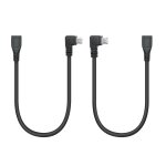 Lot de 2 rallonges micro usb courtes - 90 degr�s - angle gauche et droit - micro usb m�le vers femelle ...