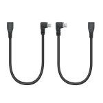 Lot de 2 rallonges micro usb courtes - 90 degrs - angle gauche et droit - micro usb mle vers femelle ...