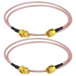 Lot de 2 rallonges sma de 50 cm - câble sma mâle vers femelle rg316 - câble coaxial wifi - antenne coaxiale ... Lot de 2 rallonges sma de 50 cm - câble sma mâle vers femelle rg316 - câble coaxial wifi - antenne coaxiale ...