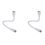 Lot de 2 rallonges usb flexibles m�le vers femelle avec alimentation � 2 coeurs, id�ales pour les lampes ...