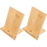 Lot de 2 supports universels en bambou pour téléphone portable, tablette, smartphone, bureau (avec trou ... Lot de 2 supports universels en bambou pour téléphone portable, tablette, smartphone, bureau (avec trou ...