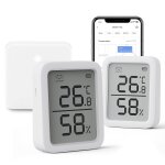 Lot de 2 thermomètres hygromètres plus et 1 hub mini, concentrateur numérique, avec alarme intelligente ... Lot de 2 thermomètres hygromètres plus et 1 hub mini, concentrateur numérique, avec alarme intelligente ...