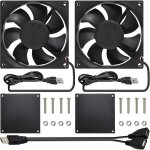 Lot de 2 ventilateurs de refroidissement sans balais usb 9225 92 mmã—25 mm dc 5 v avec filtre a poussière, ... Lot de 2 ventilateurs de refroidissement sans balais usb 9225 92 mmã—25 mm dc 5 v avec filtre a poussière, ...
