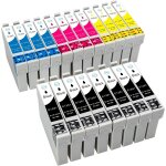 Lot de 20 cartouches d'encre compatibles epson t1285 pour epson stylus office bx - 305 s - 22 sx - 125 ...