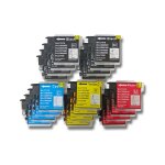 Lot de 20 cartouches d'encre pour imprimante brother mfc - 6890cdw, mfc - 930cwn, mfc - j220, mfc - j265, ...