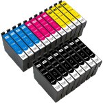Lot de 20 cartouches d'encre de rechange compatibles epson t129 e129 pour stylus office sx420w sx425w ...