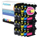 Lot de 20 cartouches jet d'encre type jumao compatibles pour brother dcp - j172w + fluo offert