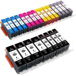 Lot de 24 cartouches d'encre pour canon pixma mg6150 mg6250 mg8150 mg8250 mg 6100 6150 6200 6250 8100 ...
