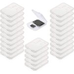 Lot de 25 �tuis pour cartes sd transparentes en plastique pour cartes sd sdhc, sdxc, micro sdxc, microsdhc, ...
