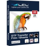 Lot de 25 feuilles de papier de transfert dtf a4 (21x29, 7 cm) - feuilles de prtraitement transparentes ...