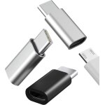 Lot de 3 adaptateurs micro usb femelle vers usb c mle (3 pices), cble android vers type c, connecteur ...