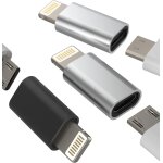 Lot de 3 adaptateurs micro usb vers lightning mle adaptateur telephone (lot de 3) android vers iphone ...