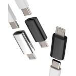 Lot de 3 adaptateurs usb c femelle vers micro usb mle (3 pack) type c chargeur de donnes cble connecteur ...