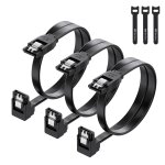 Lot de 3 cable sata 3, cble sata iii a angle droit de 90 degrs 45 cm de ensemble 3 pices sata iii ...