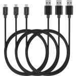 Lot 3 cables usb chargeur noir pour samsung galaxy s3 - s4 - s5 - s6 - s7 - mini - edge] - cable micro ...