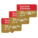 Lot de 3 carte mémoire micro sdhc sandisk extreme 32 go microsdhc adaptateur sd 100 mo / s classe 10 ... Lot de 3 carte mémoire micro sdhc sandisk extreme 32 go microsdhc adaptateur sd 100 mo / s classe 10 ...
